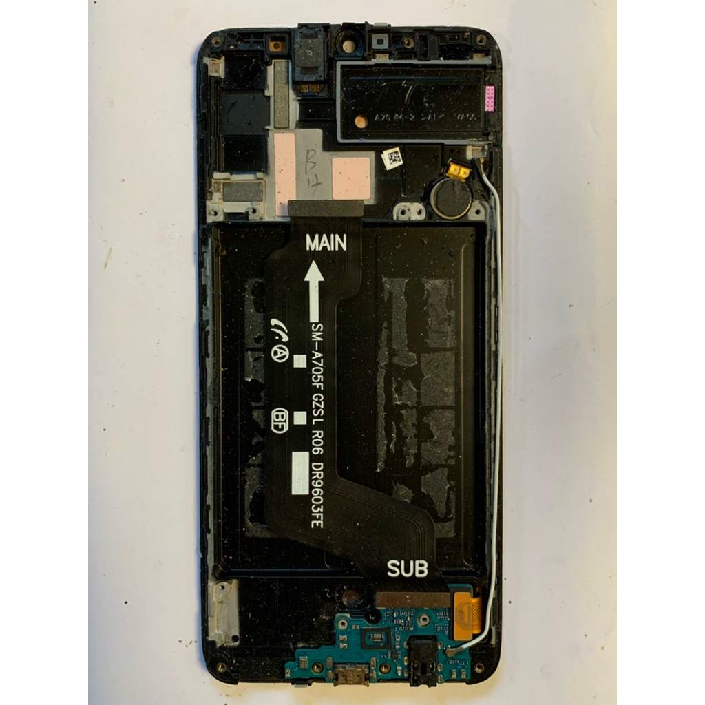 Frame+papn cas fullset (lcd gembling) //Samsung A70 (Ori cabutan)