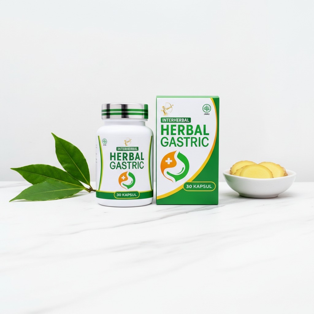 Gastric Herbal Asam Lambung Kapsul Paling Ampuh  Atasi Asam Lambung - Gerd - Sesak Nafas - Lambung K