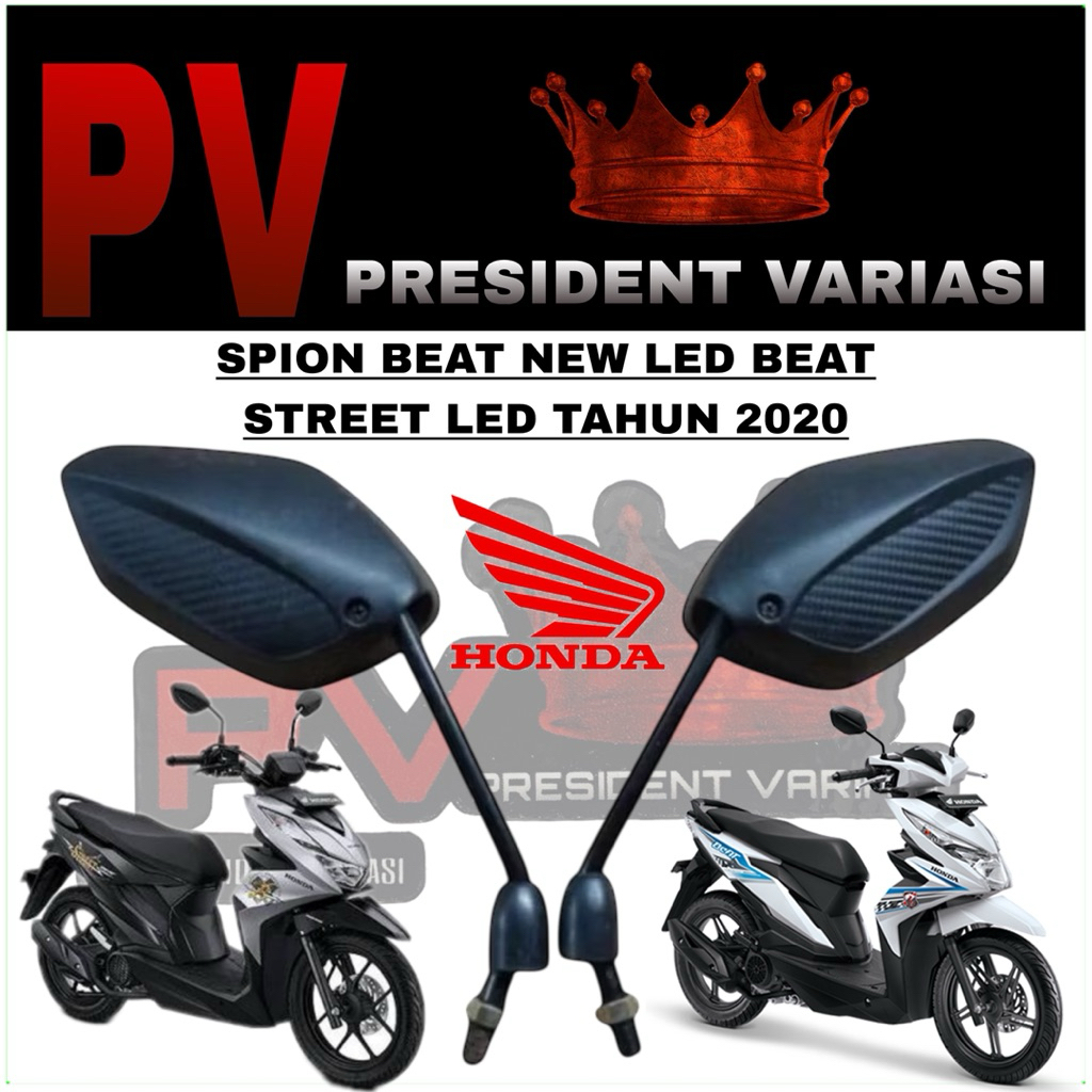 SPION MODEL HONDA BEAT NEW LED BEAT STRET LED 2020-2023 STANDAR HITAM VARIASI CARBON