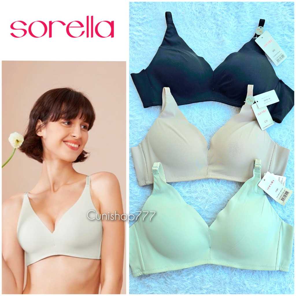 SORELLA BRA TANPA KAWAT FULL CUP 34C 36B 36C BH WIRELESS NON WIRE BH BUSA NORMAL SORELA POLOS 29892