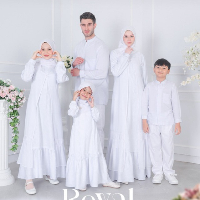 PUSAT - ETHICA ROYAL 23 BRILLIANT WHITE Sarimbit Keluarga 2024 Gamis Kagumi 325 Kagumi Kids 172 Koko