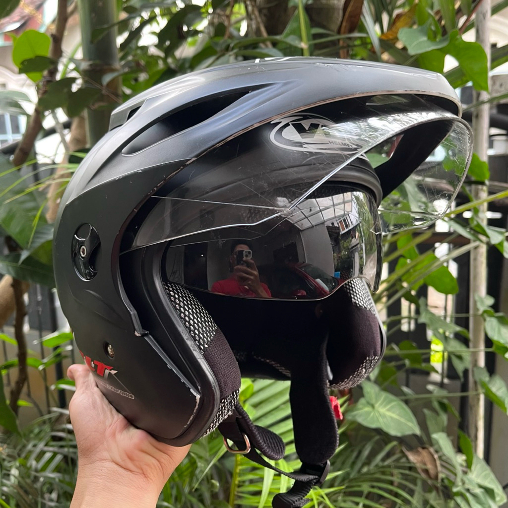 helm halfface double visor ori Vog volt