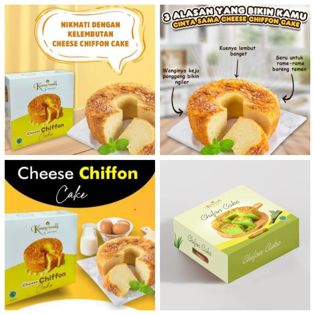 Cheese Chiffon Cake Kunang Kunang oleh oleh Bandung