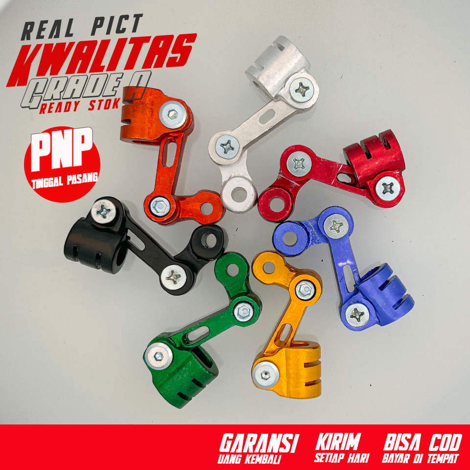 Penahan Breket Selang Rem Depan CNC Presisi Untuk Semua Motor Beat Mio Vario supra universal chrome
