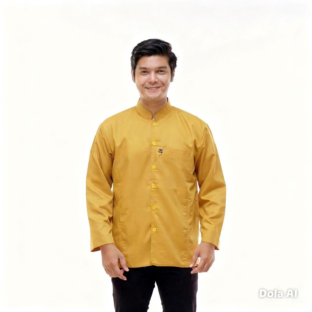 Baju Kemko Haibah Semi Jaz Pria Dewasa Koko Haibah Jaz Pria Modern Style Kemeja