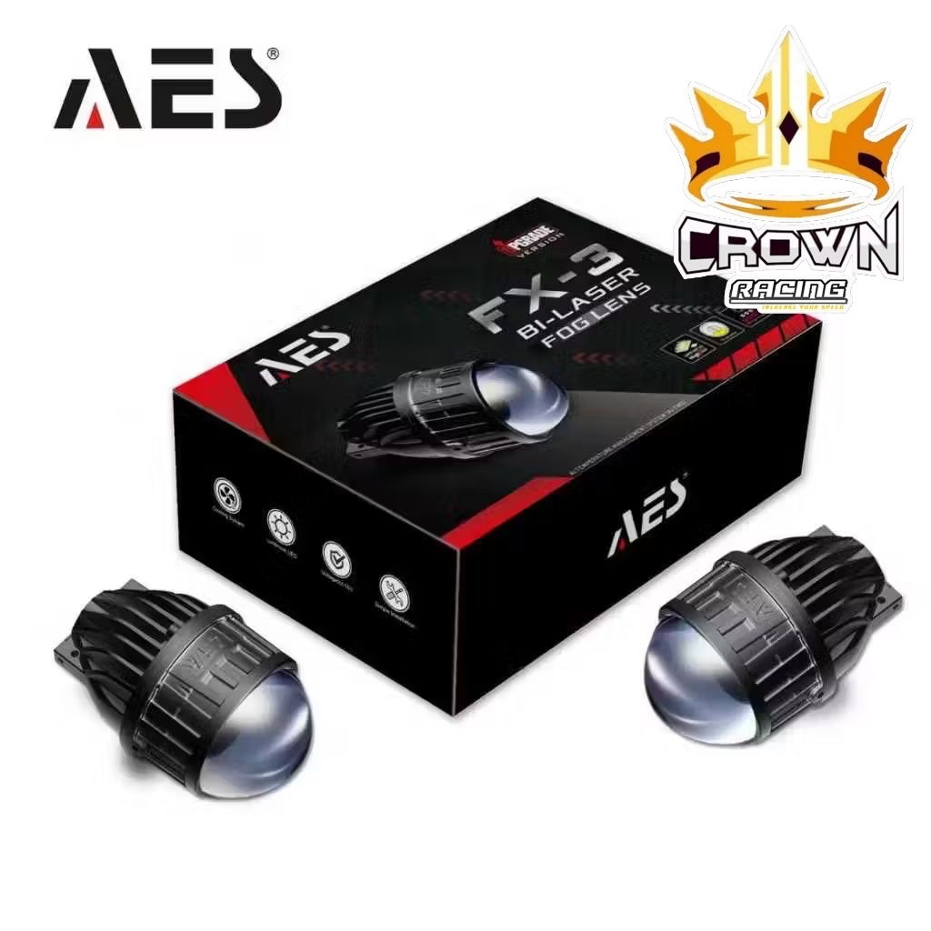 Projector Bilaser Biled Lampu Kabut Foglamp 3 Inch FX3 AES All Weather 65 Watt Waterproof