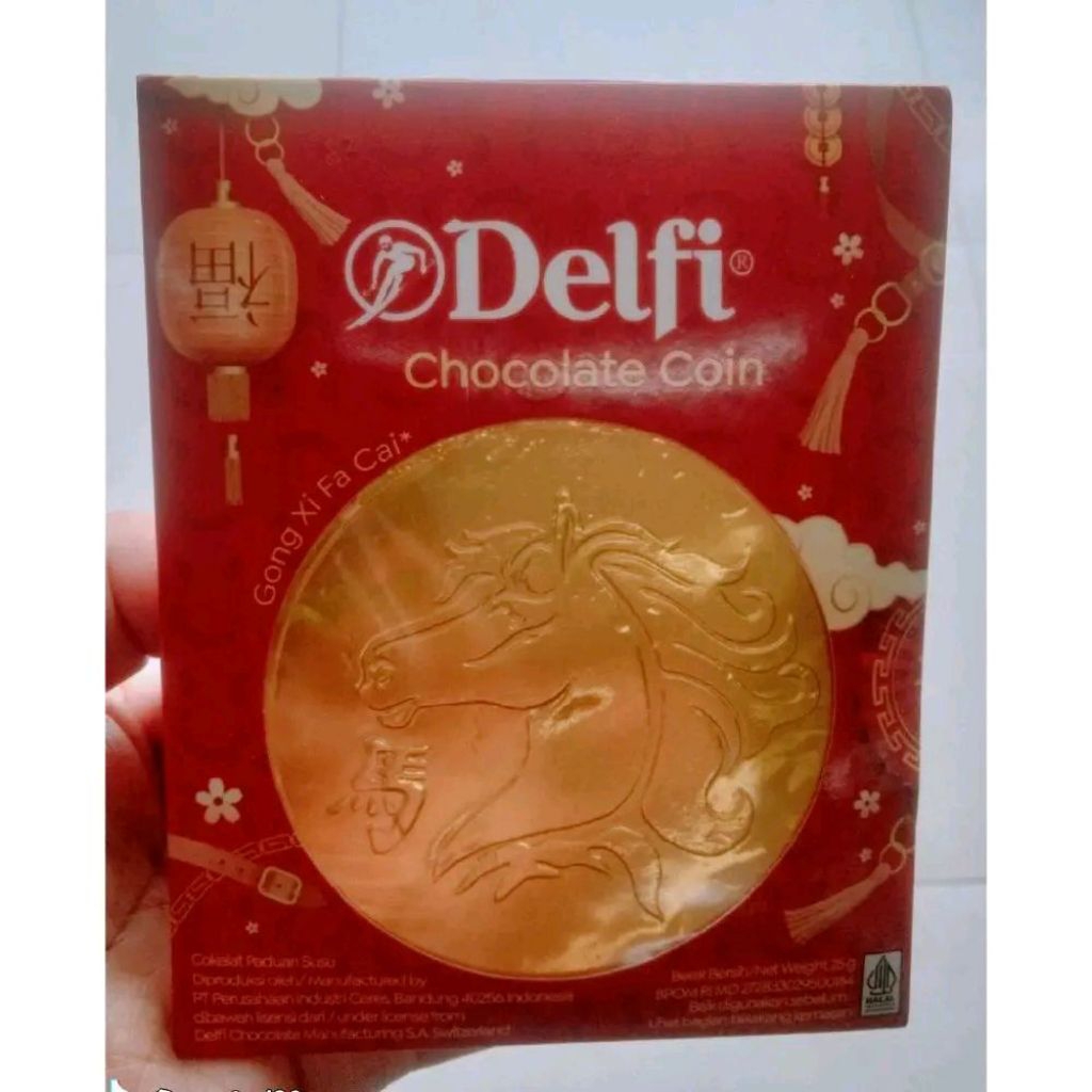 Delfi Chocolate Coin - Cokelat Koin - Cokelat Paduan Susu - Coklat Imlek Gong Xi Fa Cai Edisi Khusus