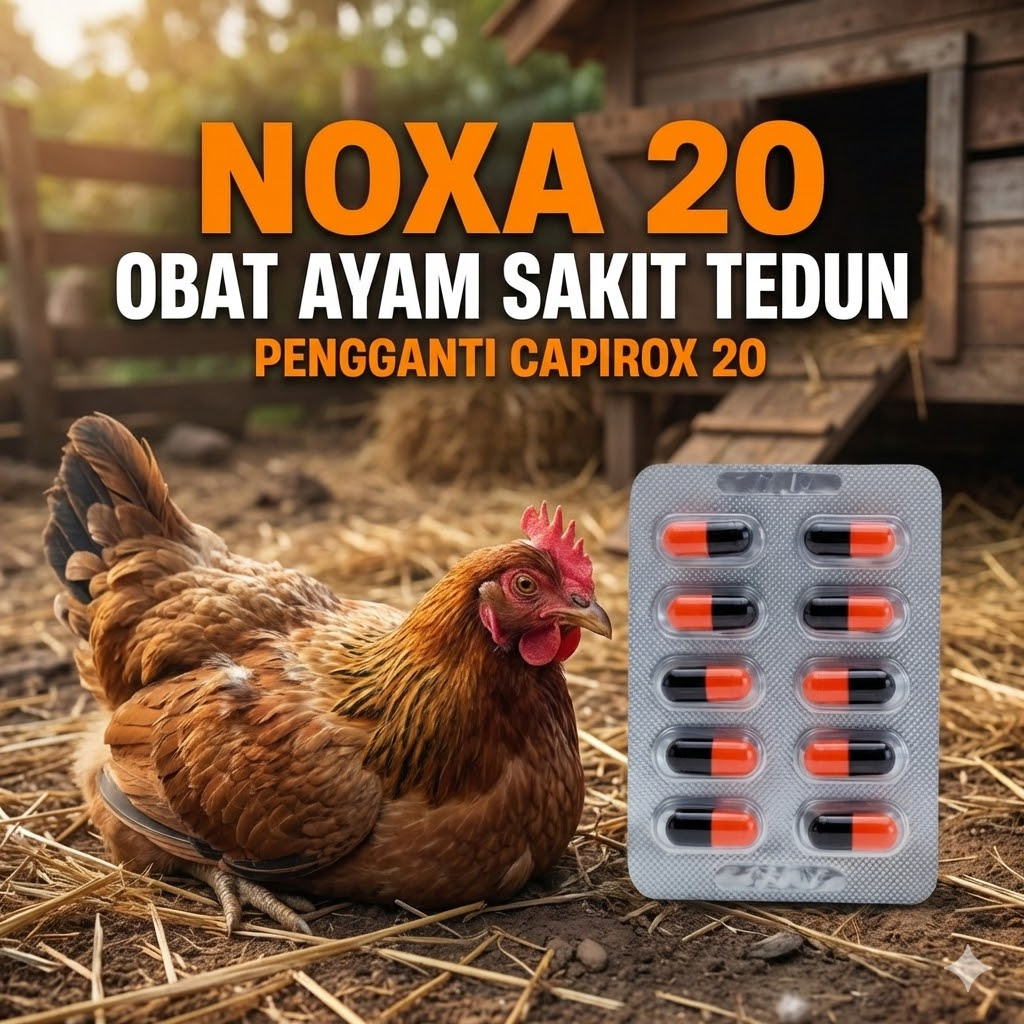 NOXA 20 NERO 20 PENGGANTI CAPIROX 20 OBAT AYAM SAKIT KAKI TURUN URAT KAKI LUMPUH BENGKAK KETEDUN