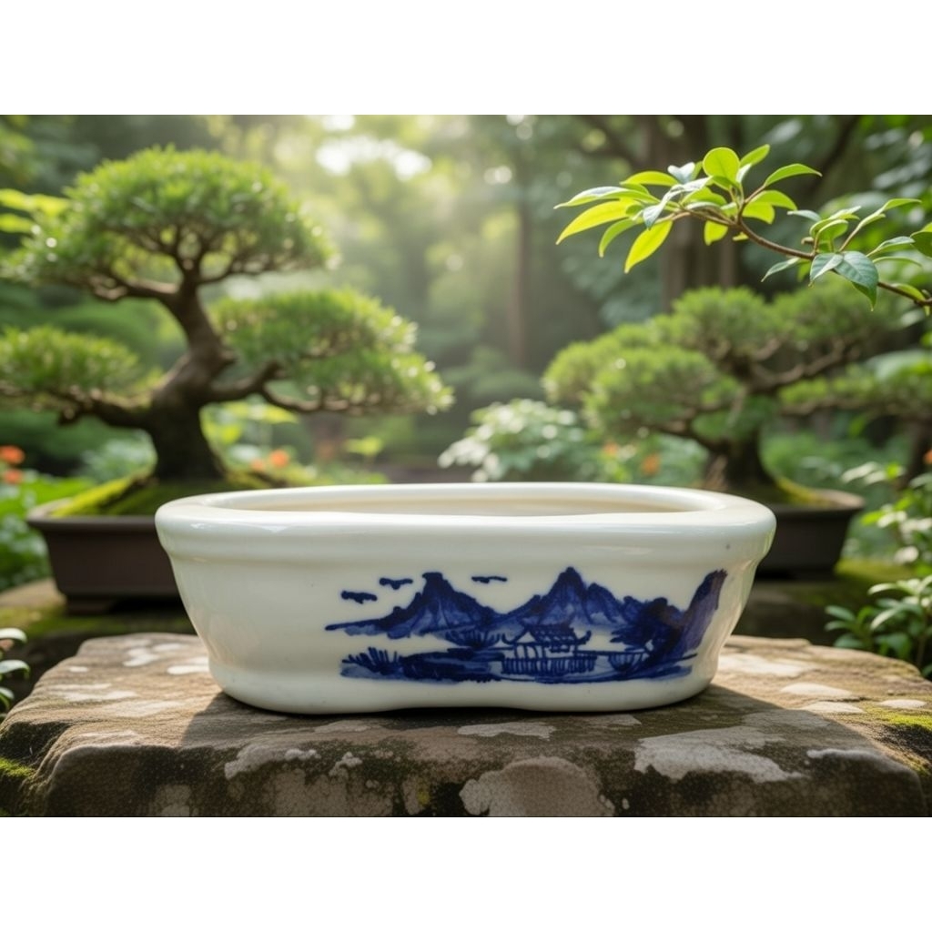 Pot Keramik Bonsai Oval