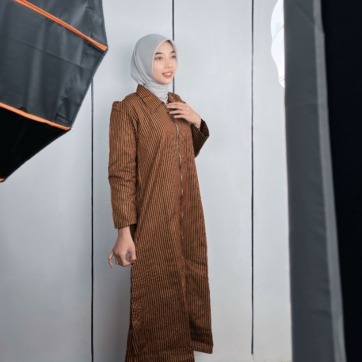FARIZZ BATIK -GAMIS Lurik Sorjan Moderen Bahan Tenun Halus