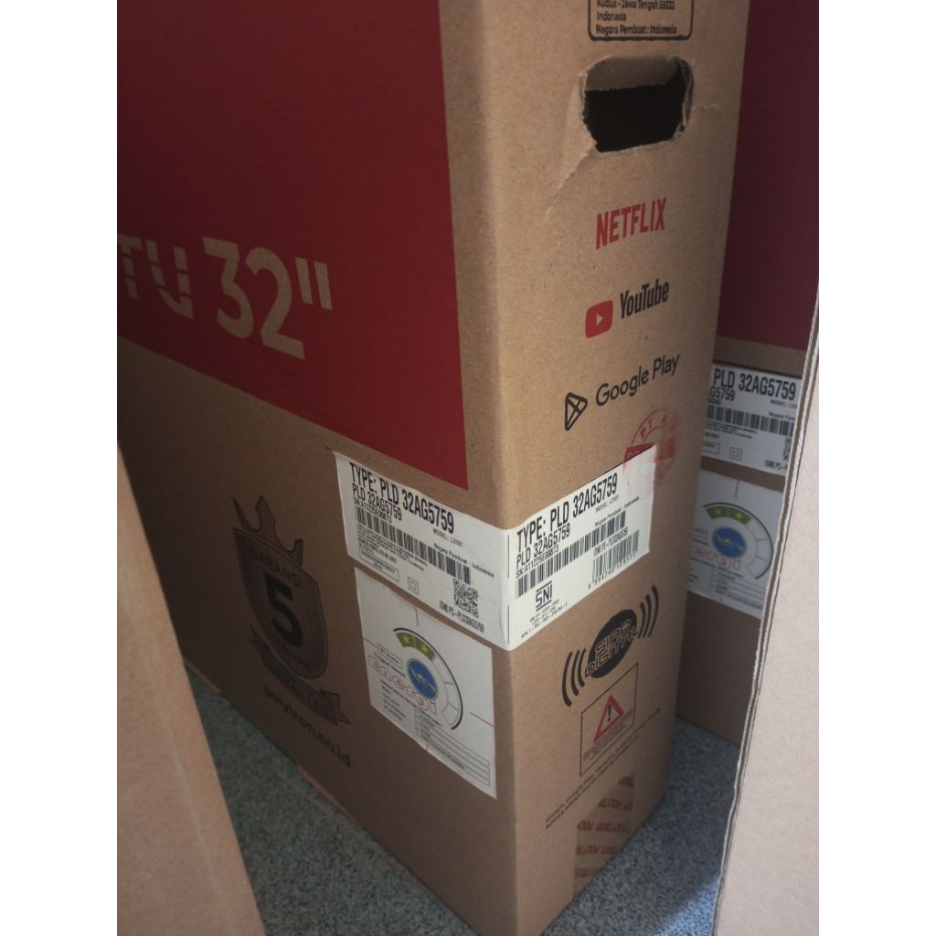 Polytron TV 32AG5759 Digital, android tv.Harga nego