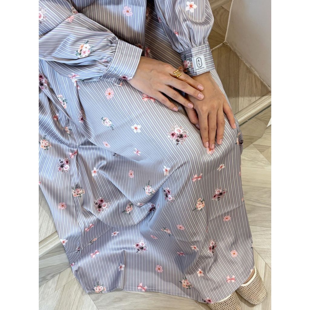 Assolabiyah Hura Dress Gamis Lebaran Terbaru Gamis Remaja Gamis Motif Kekinian