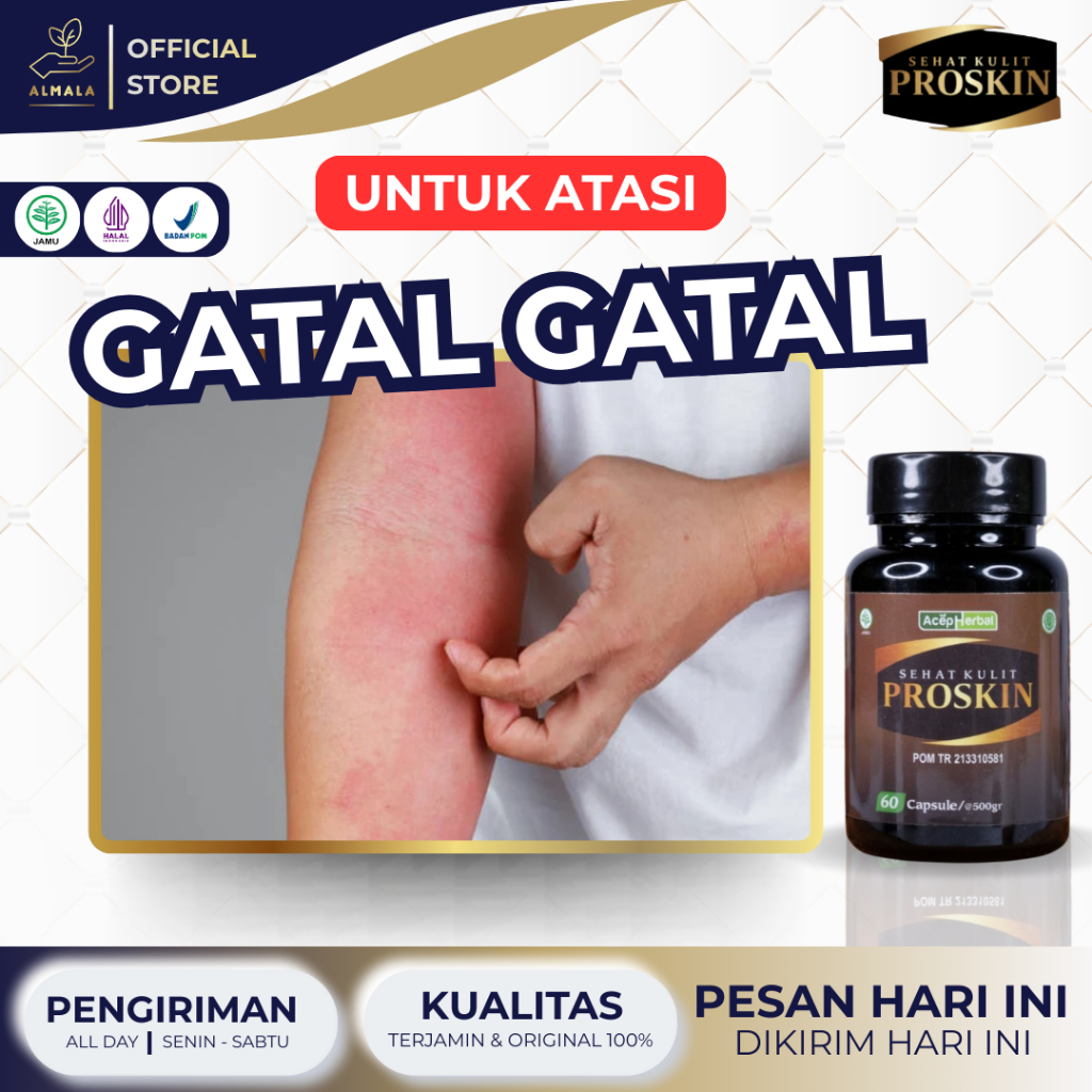 Obat Gatal Gatal, Gatal Seluruh Badan, Skabies, Kudisan, Panu, Hapuran, Herpes - Proskin ASLI 100%