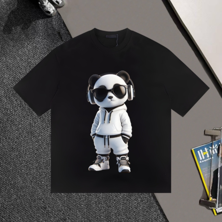 ISANNY DJ PANDA LOGO T-SHIRT UNISEX OVERSIZE