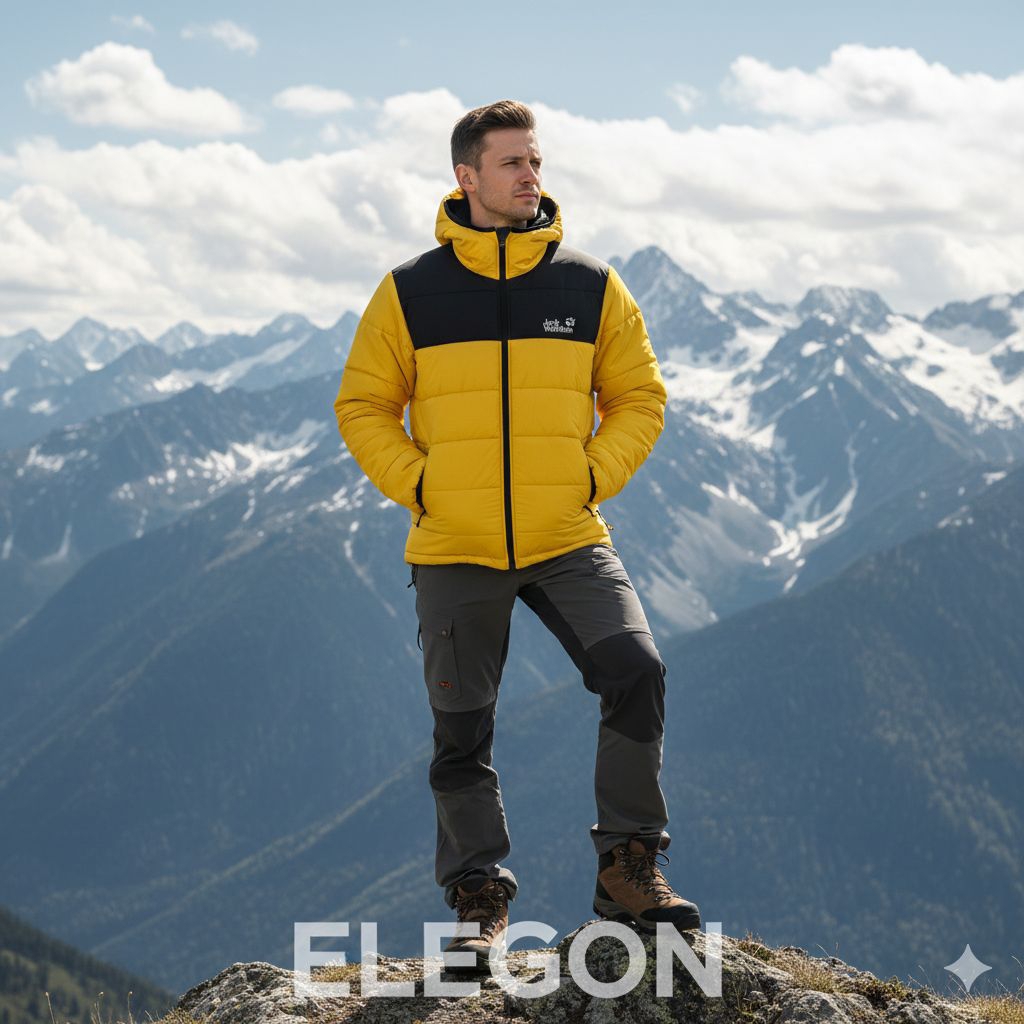 Jaket Puffer Hoodie Unisex Jws Windproof - Jaket Musim Dingin Trekking Summit