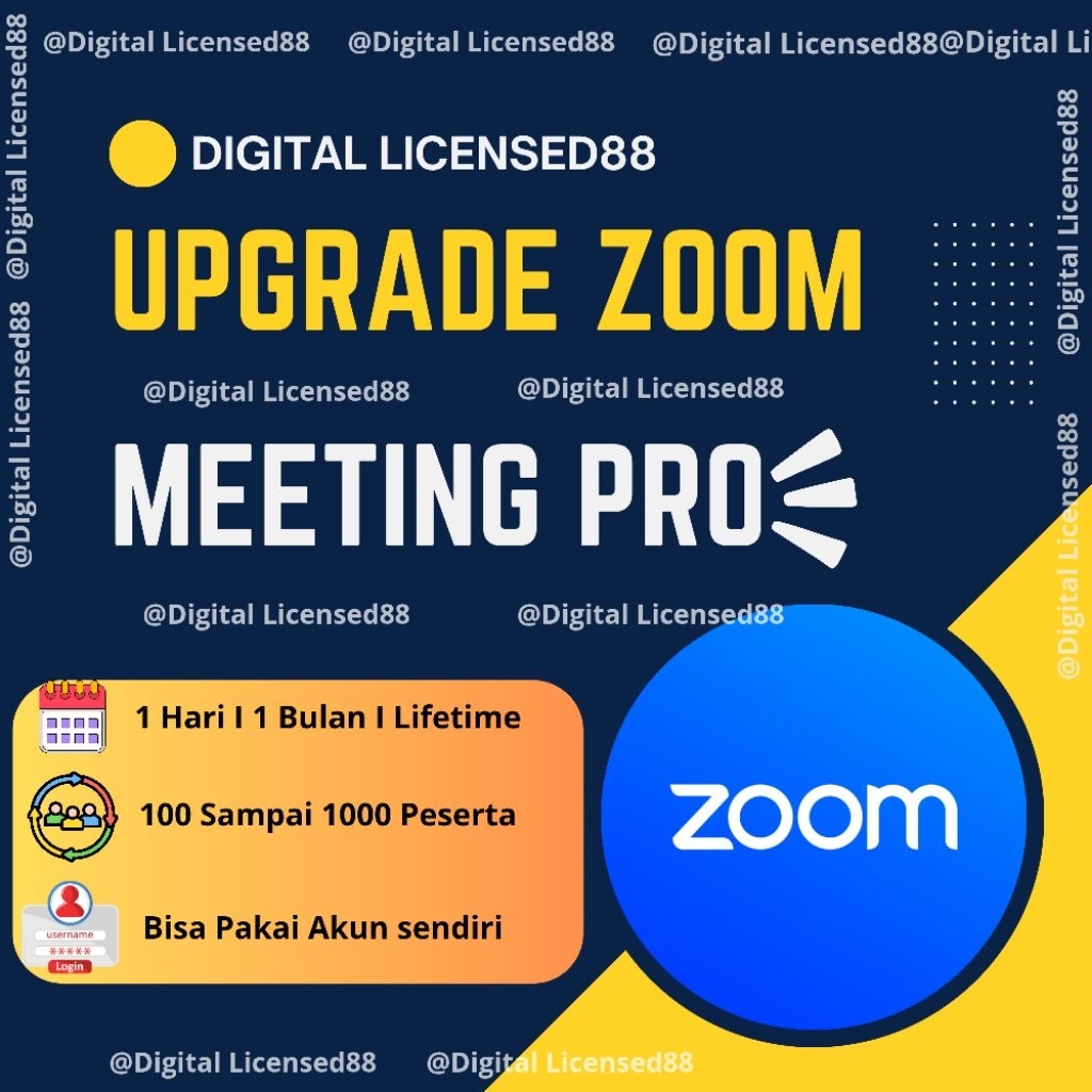 UPGRADE ZOOM MEETING PRO 100 PESERTA LIFETIME BERGARANSI ANTI DISABLED
