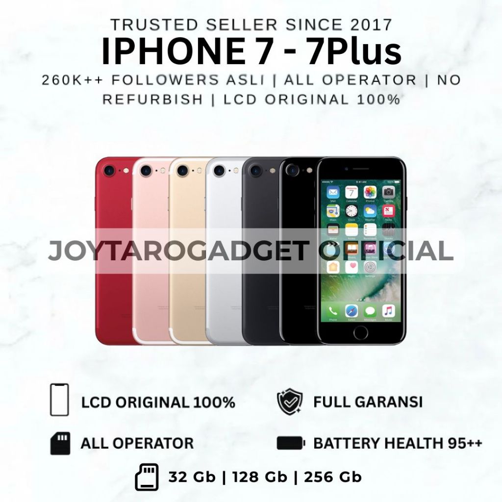 iPhone 7 - iP 7 Plus 32gb - 256gb Fullset Lcd Original 100% Mulus No Recond No Refurb