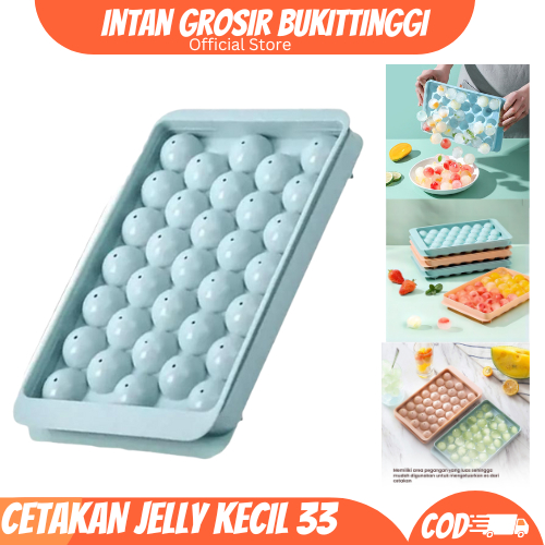 Cetakan Jelly Bentuk Bola Es Batu Bulat 33 Lubang Besar Jumbo Diamond Round Buat Es Batu Jelly