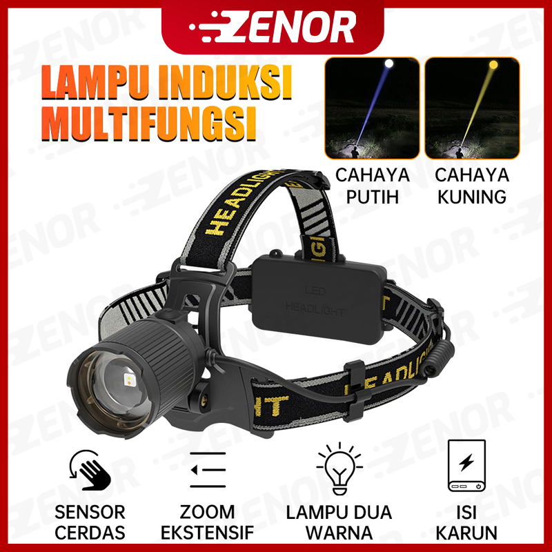 Senter Kepala LED 4 Mode Zoom USB Charging Senter Kepala LED/senter lampu depan LED/Zoom Headlamp/se