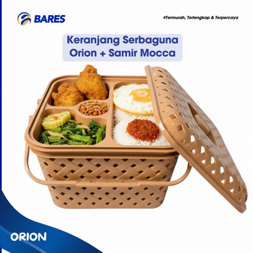 KERANJANG HAJATAN ORION + SAMIR MOCCA / KERANJANG PLASTIK SERBAGUNA + SAMIR