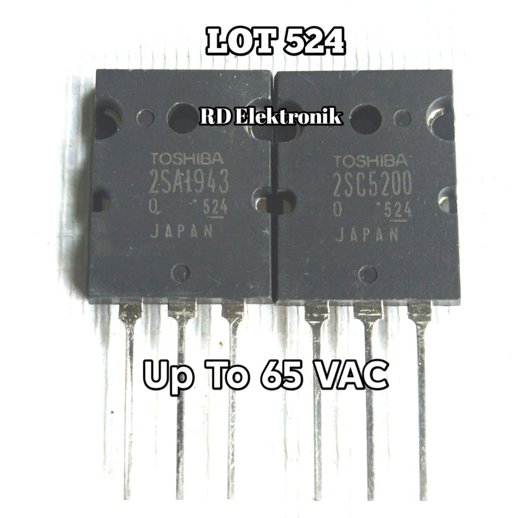 Transistor Toshiba 2SC5200 2SA1943 Original Japan Lot 524 Transistor Final TR Final Free Isolator