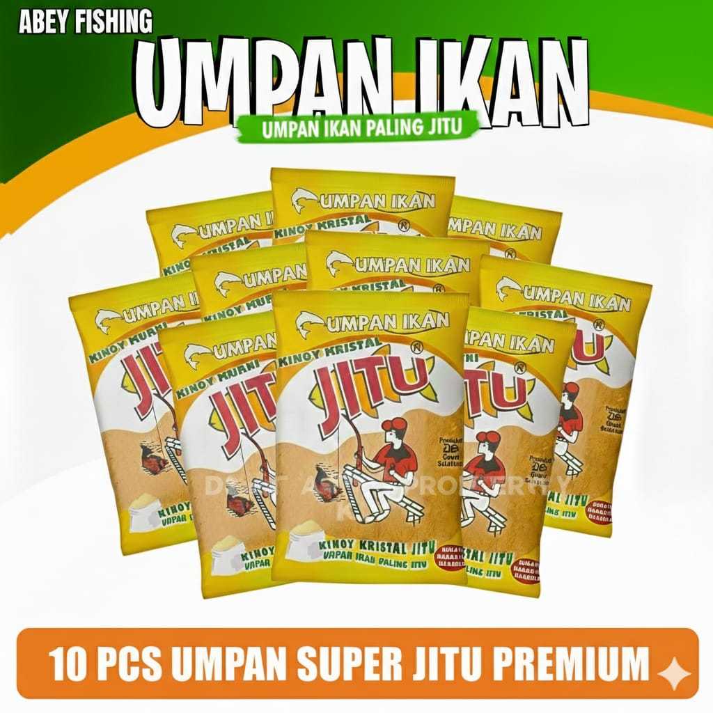 Umpan Pelet Jitu Premium  Isi 10 Bungkus Untuk Campuran Umpan Ikan Mas Dan Ikan Nila
