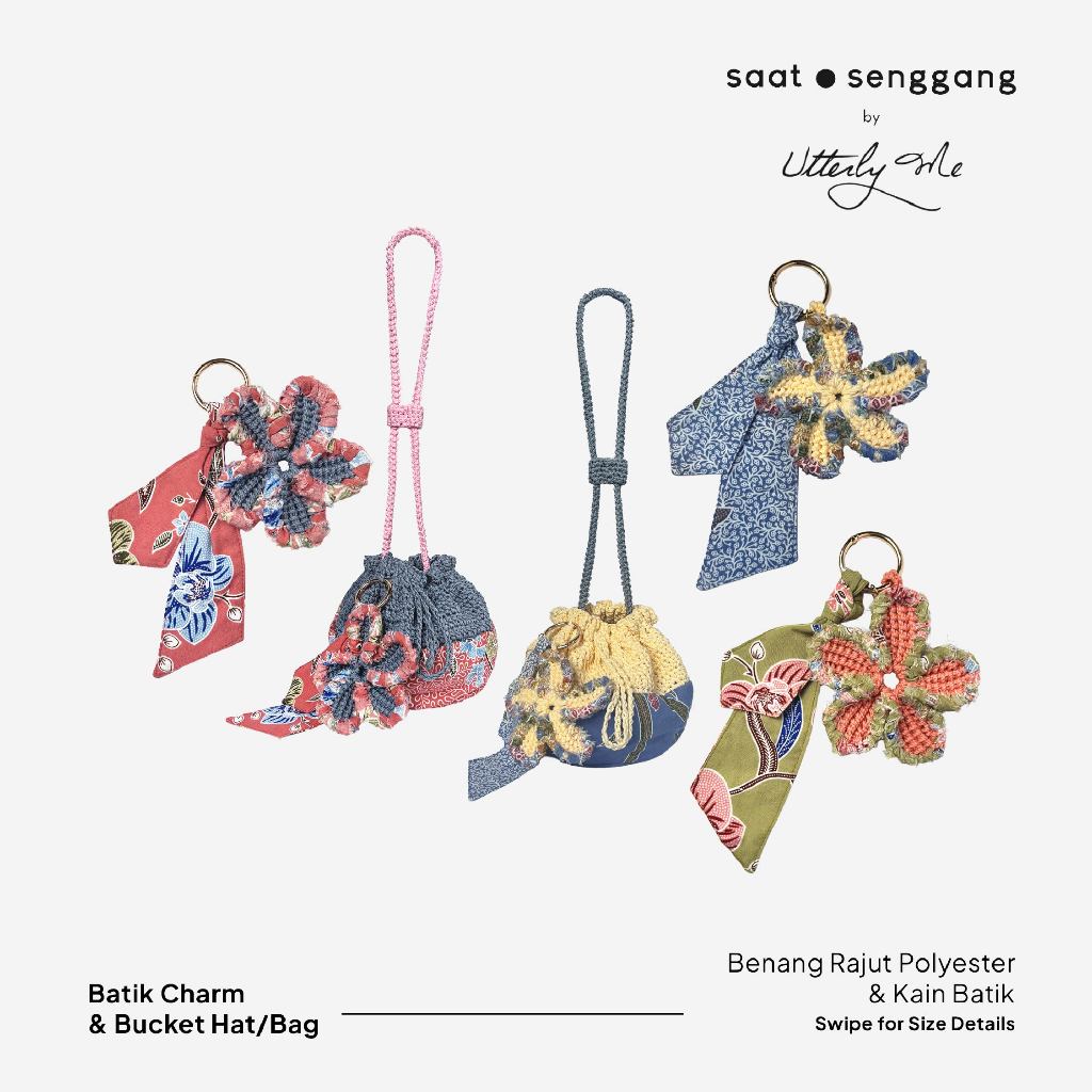 Saat Senggang Koleksi Bersama Sekar Mekar Loungewear - Bucket Hat/Bag & Batik Charm
