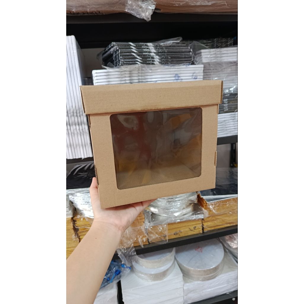 Box kue tinggi mika depan, box kue tart, pudding, dll