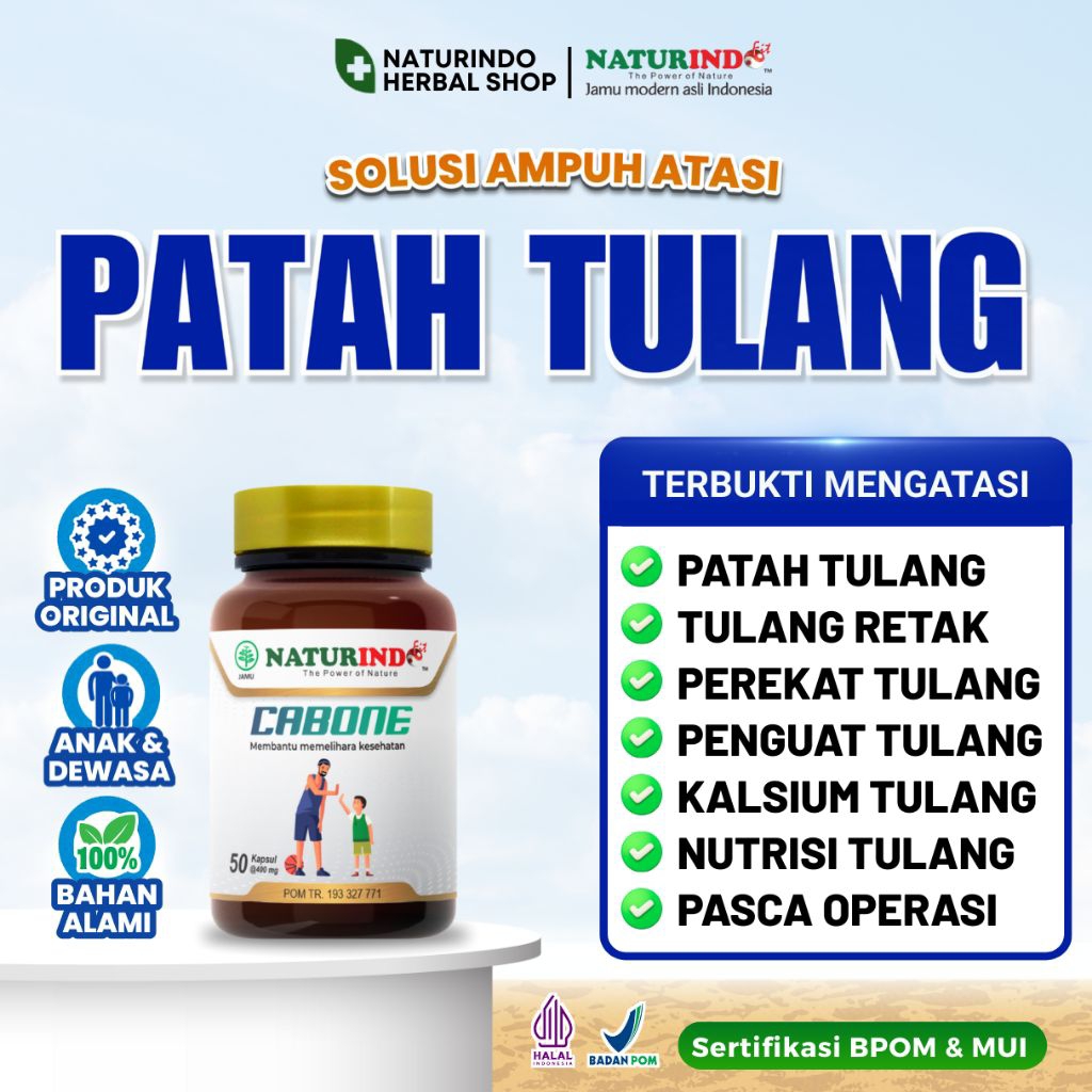 Obat Patah Tulang Retak Suplemen dan Kalsium Penyambung Perekat Tulang Cabone