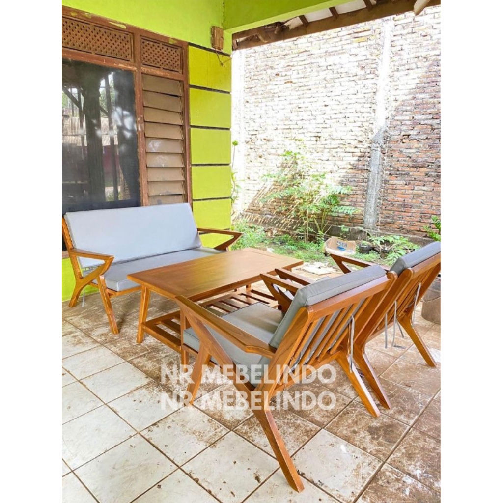 Set Meja Tamu Minimalis Jati Kursi Tamu Z Minimalis Jati Meja Tamu Minimalis