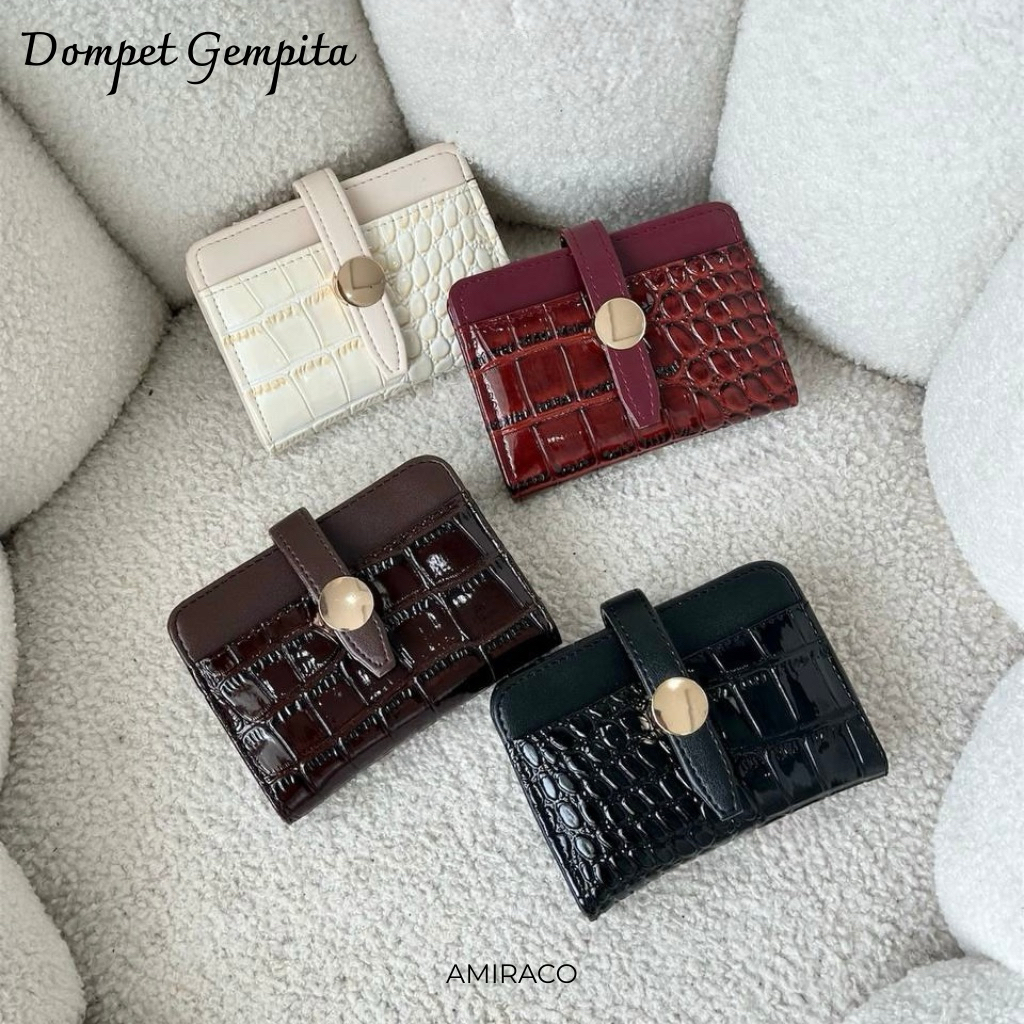 AMIRACO - GEMPITA CROCO Dompet Mini Wanita Size 12x9 Cm