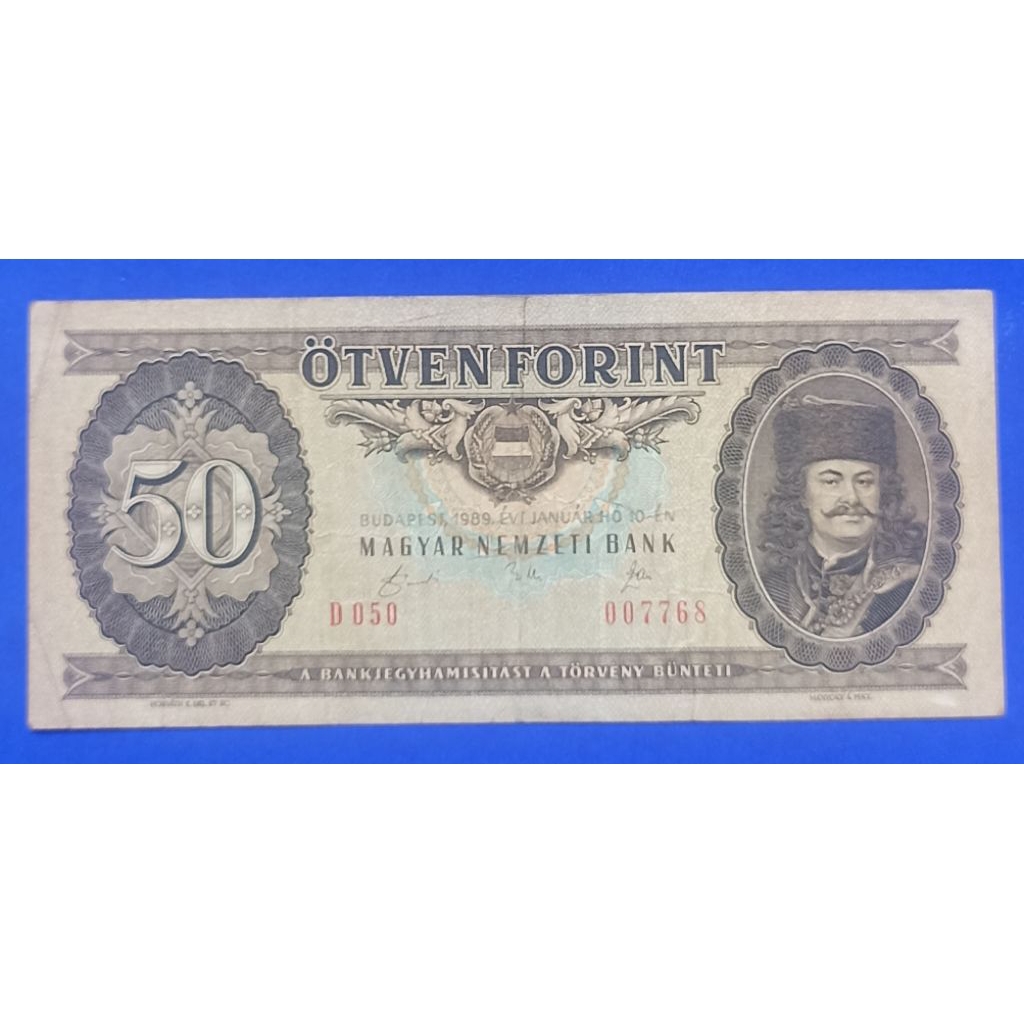 UANG KERTAS HUNGARIA 5O FORINT