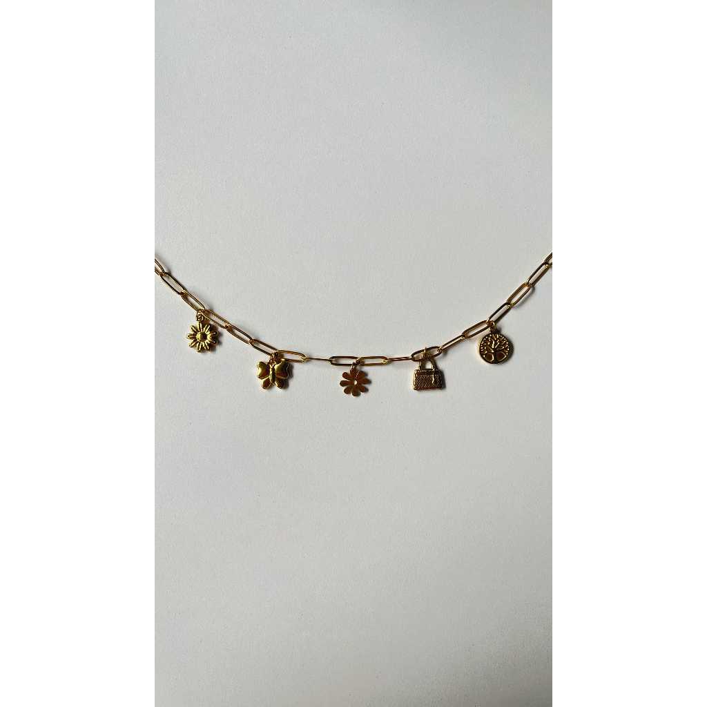 Kalung Custom Rantai Pengait Paperclip - Stainless Steel