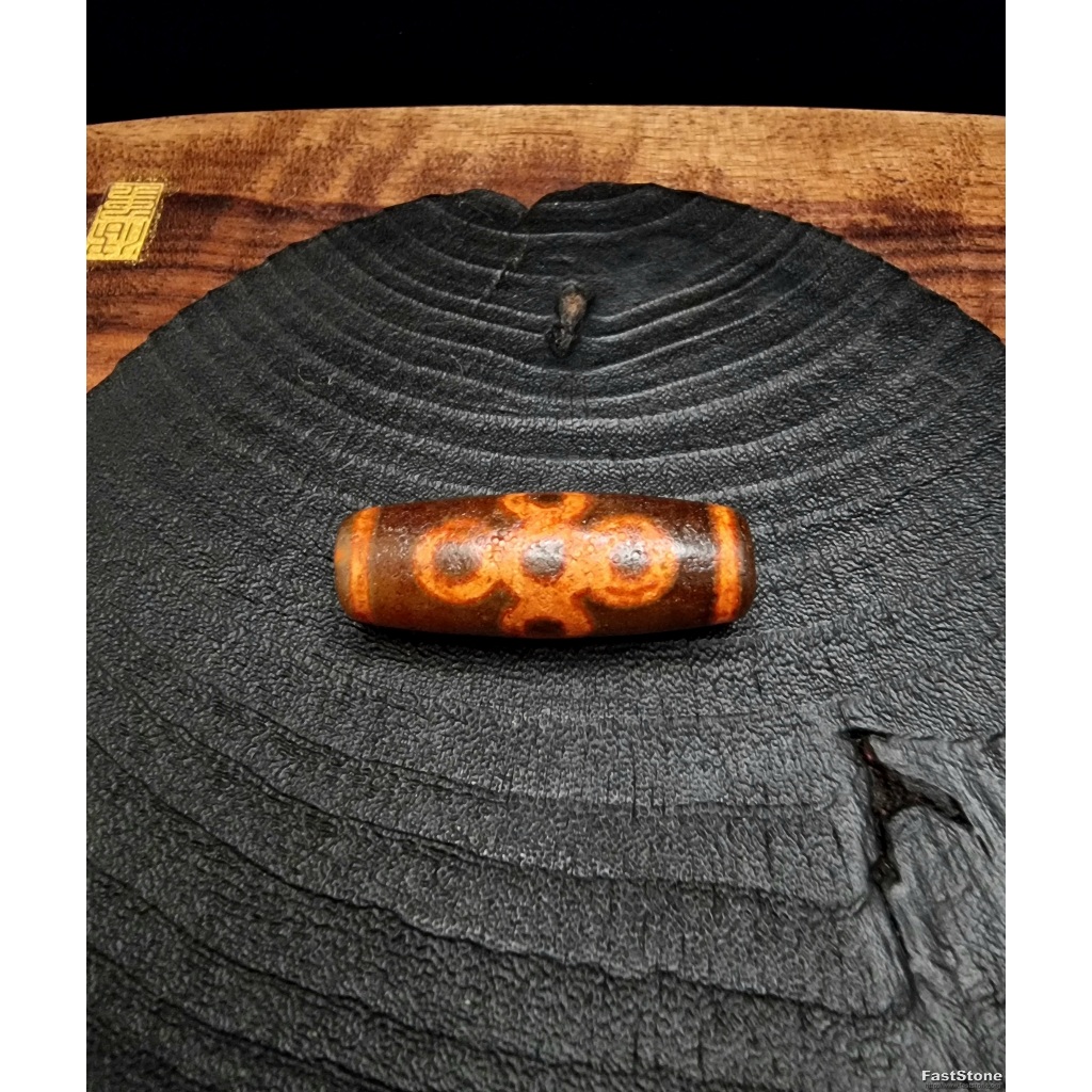 Batu Akik Dzi Ice 5 Mata Petir Blessed Tibet 39mm E2339