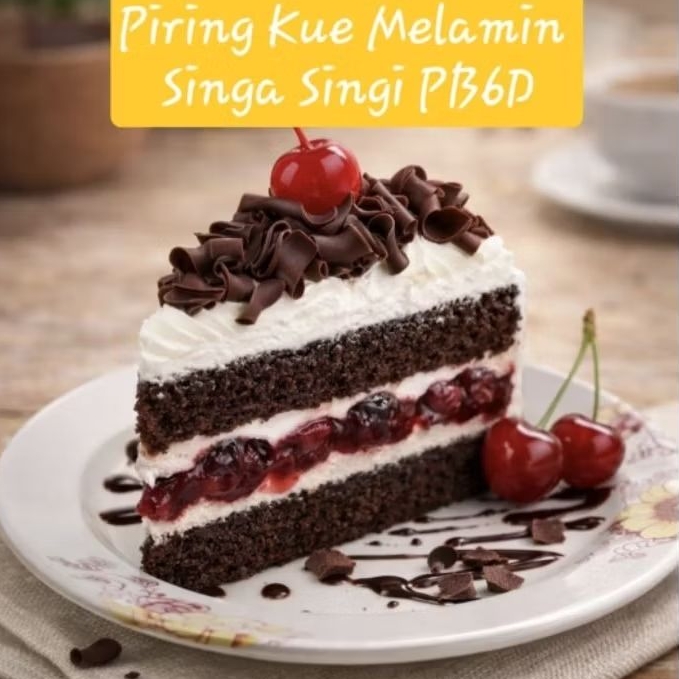 PIRING KUE 6 INCI MELAMIN MOTIF SINGA SINGI