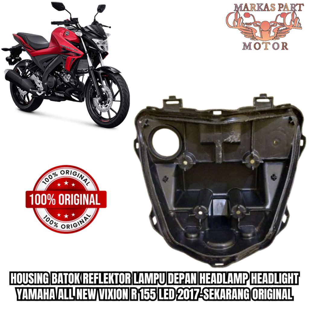 Housing Batok Reflektor Lampu Depan Headlamp Headlight Yamaha All New Vixion R 155 Led 2017-Sekarang