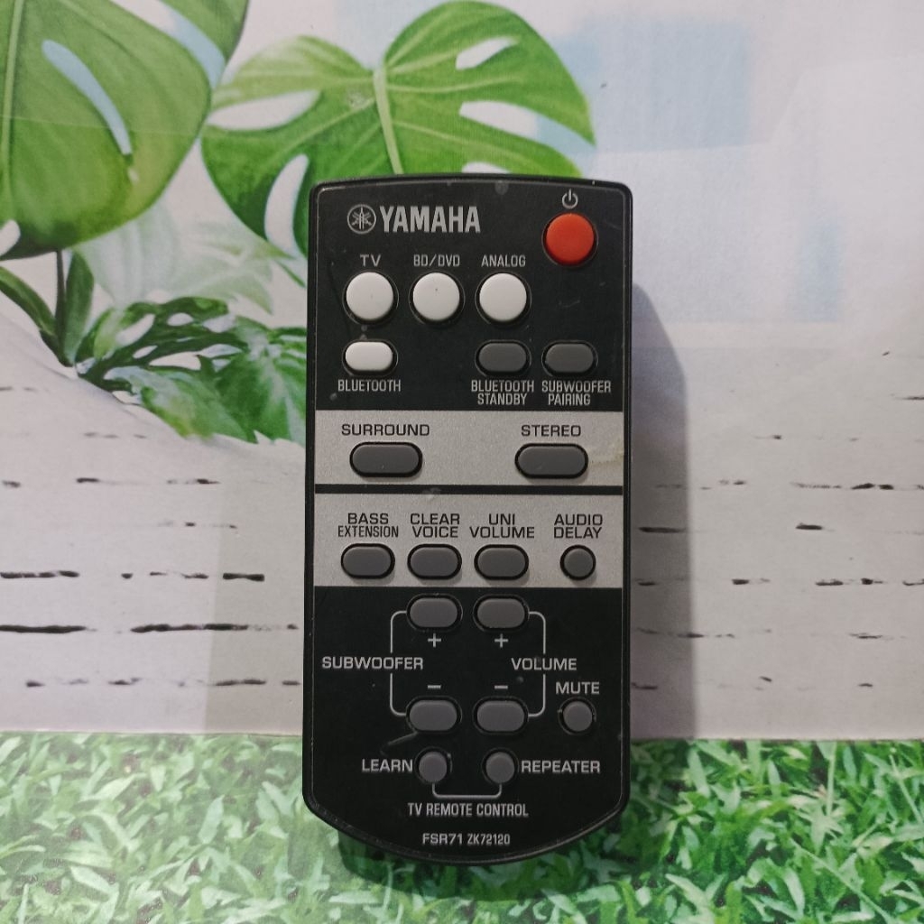 REMOTE REMOT AUDIO SOUNDBAR SYSTEM YAMAHA FSR71 ZK72120 ORIGINAL ASLI