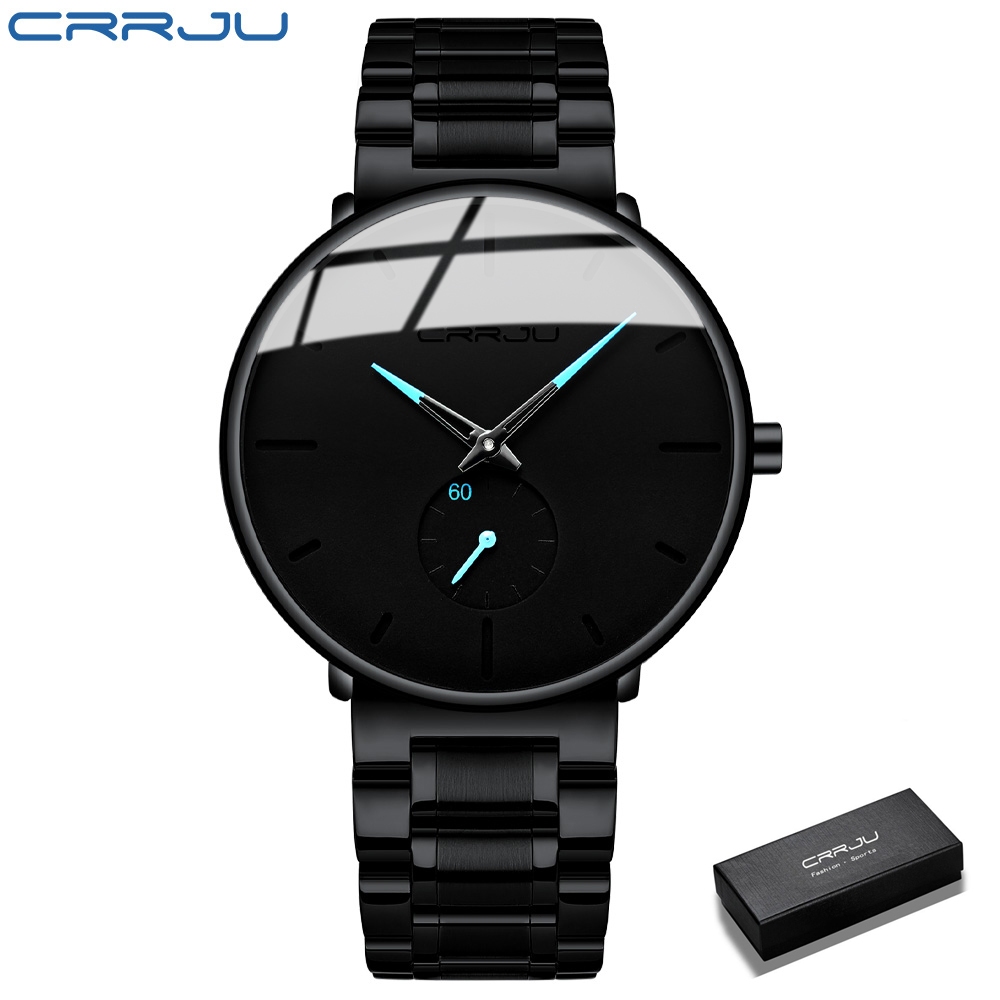 CRRJU Jam Tangan Pria Olahraga Model 2150 Fashion Penjualan Panas Jam Tangan Cowok Kuarsa Tahan Air