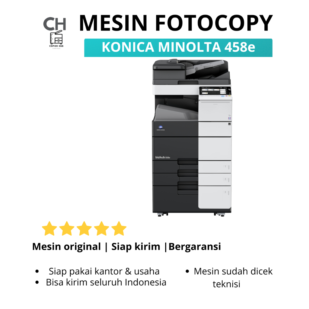 Konica Minolta Bizhub 458e Mesin Fotocopy Murah | Print Scan Copy | Cocok untuk Usaha