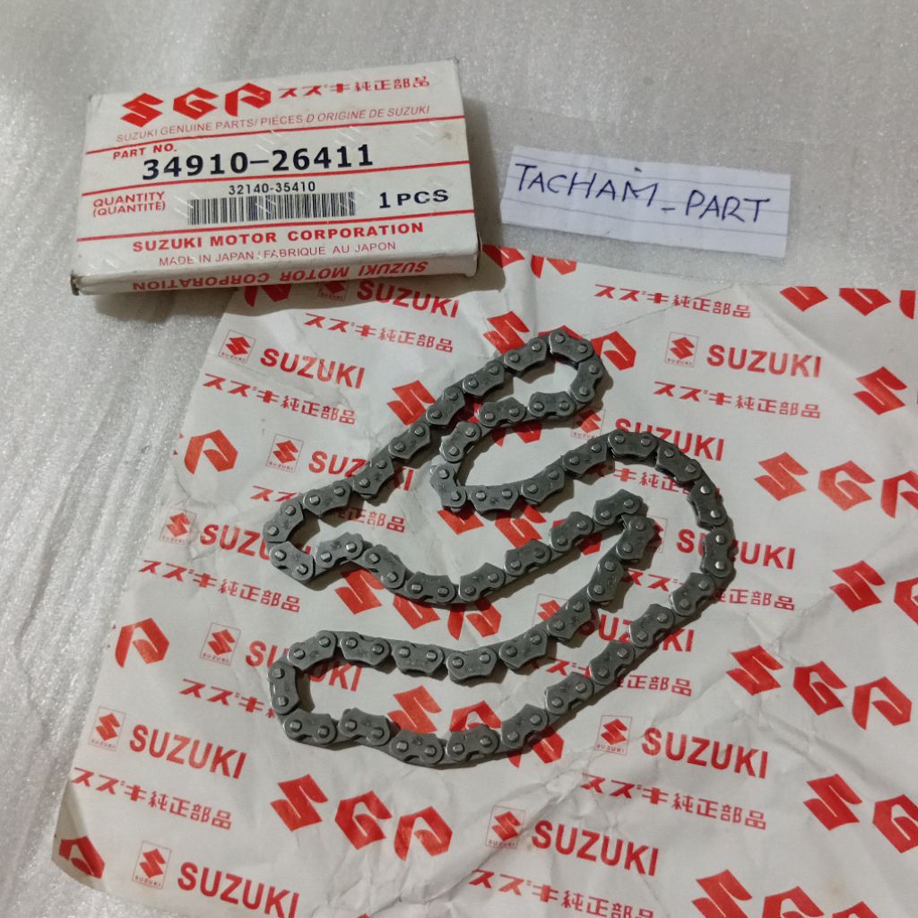 34910-26411 Original Suzuki Genuine Parts Made in Japan Rantai Rante Kamprat Keteng Mesin 92L 92 Mat
