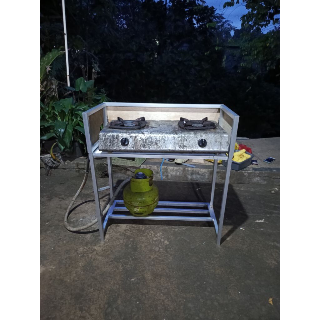 Meja Kompor 2 Tungku / Meja Kompor Portable