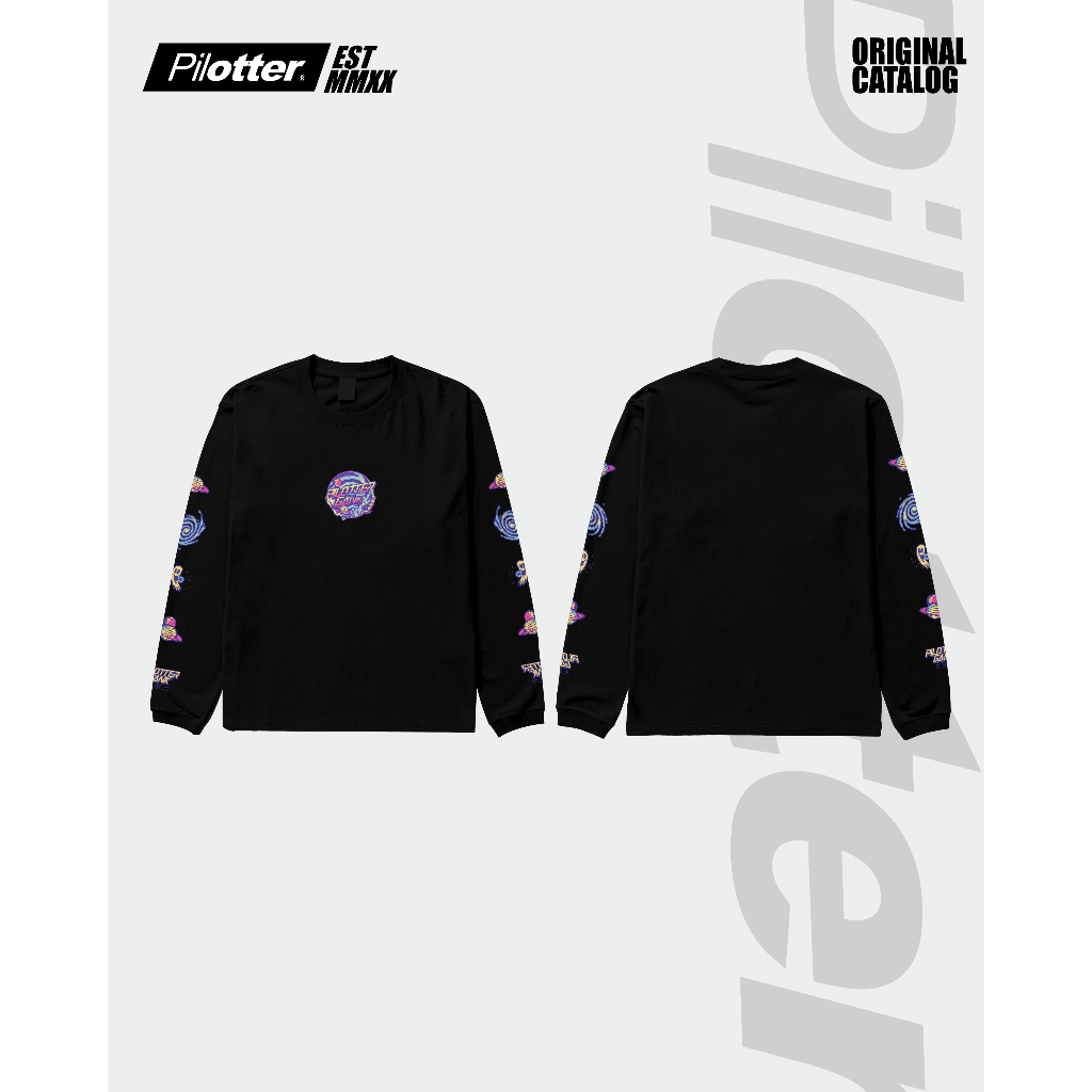 Pilotter Kaos Cosmic Lengan Panjang Original Free Stiker