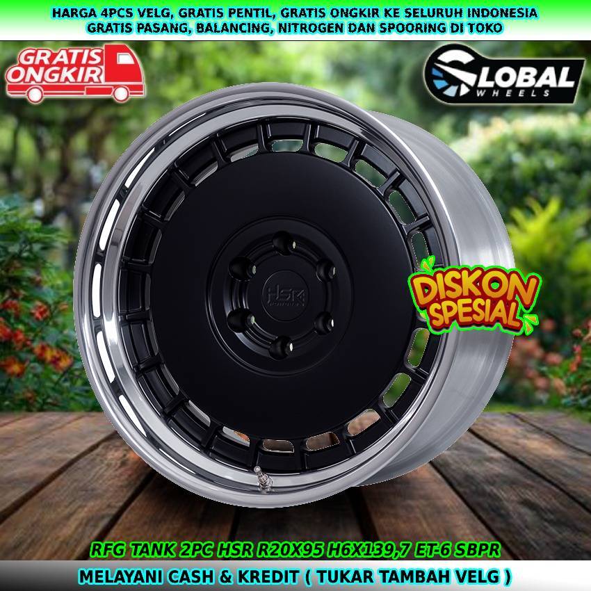 Velg forged R20 lebar 95 untuk mobil Fortuner| Pajero| Strada|Triton| dll velg hsr rfg tank R20