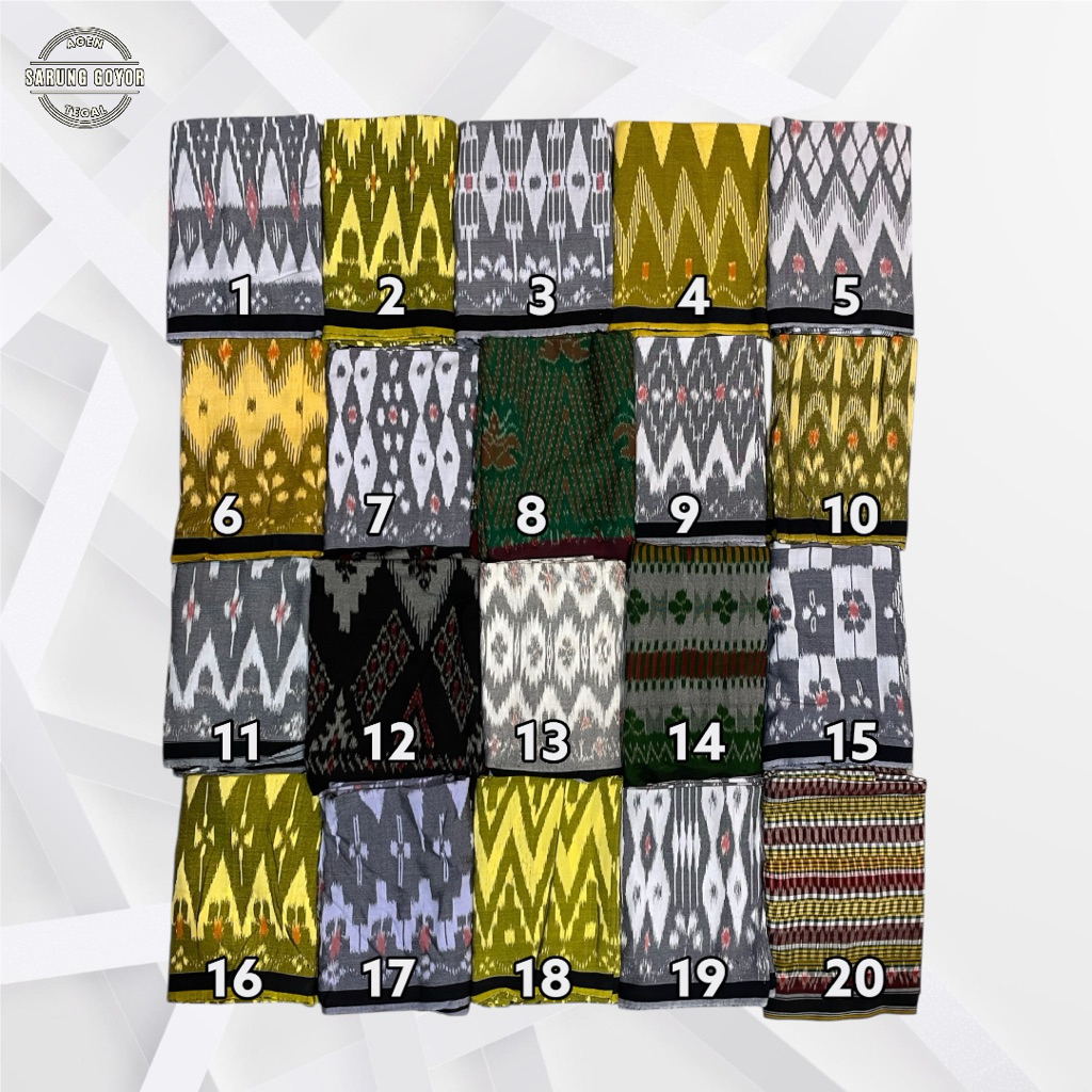 Sarung Goyor Tenun Botol Baddah 100% Rayon KODE 1-3