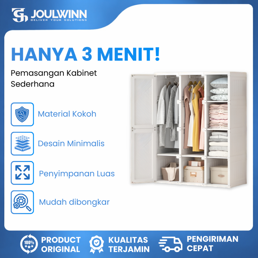 JOULWINN - Antbox Lemari Baju Transparan Minimalis