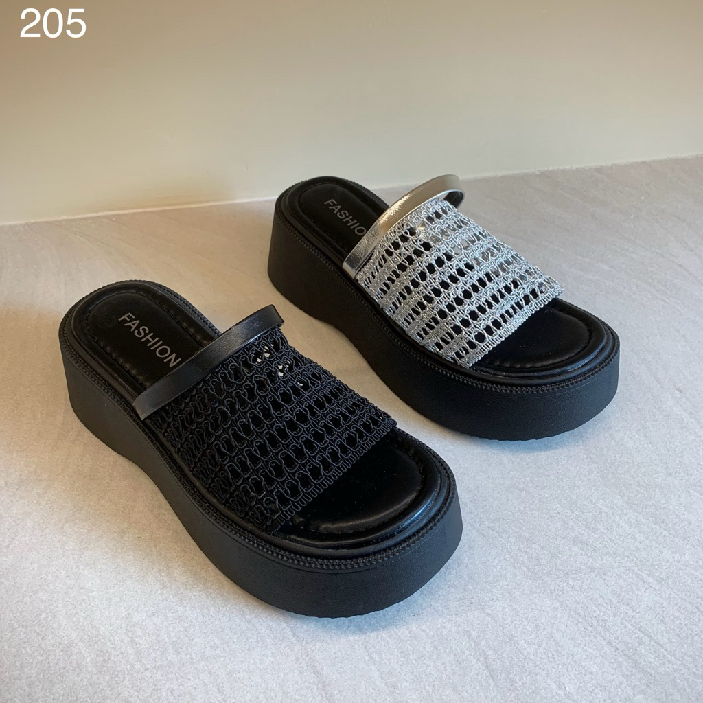 205 Sepatu Guangzhou Wedges 6cm Wanita Import