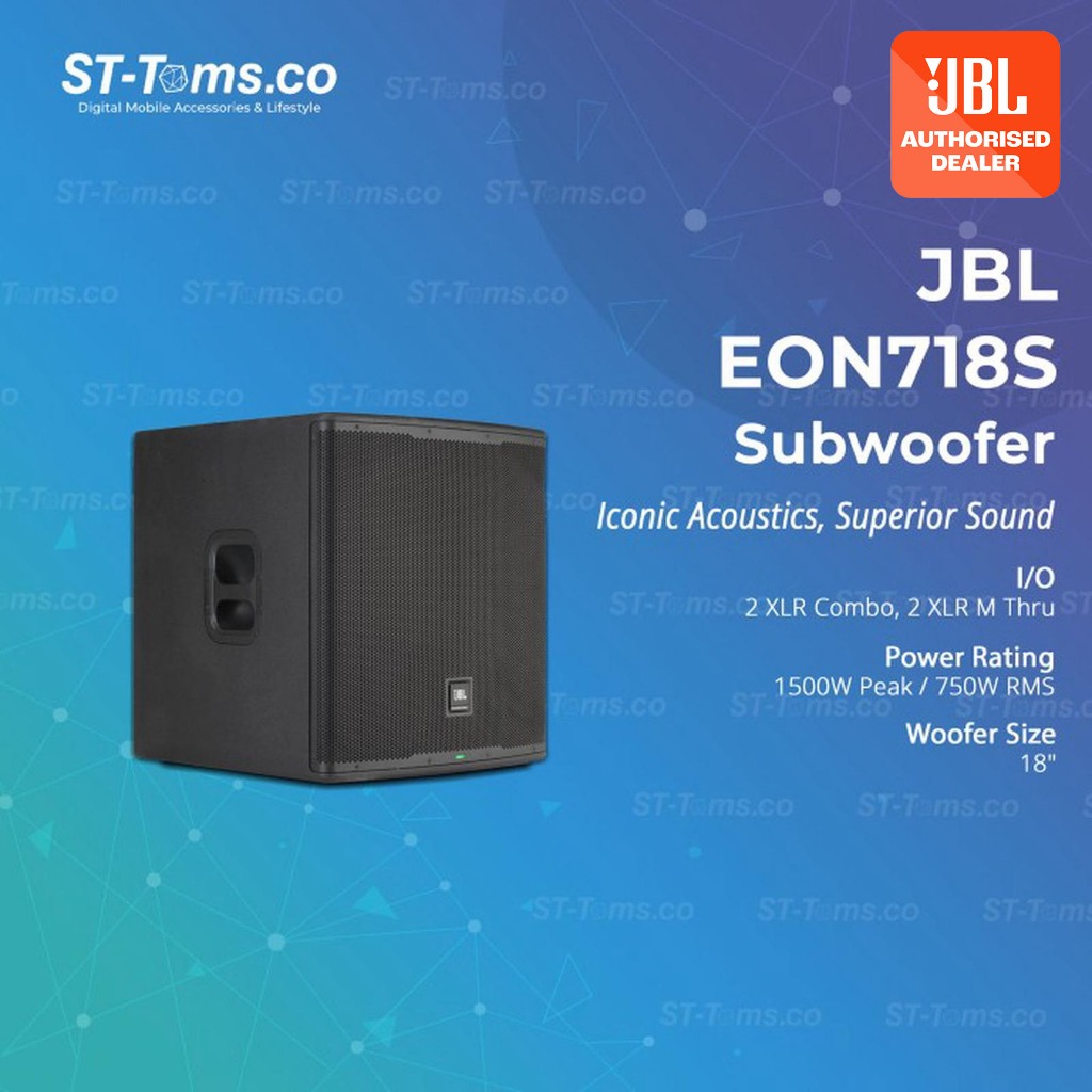 JBL EON718S  EON 718S Subwoofer Speaker PA Active 18 inch RMS 750W