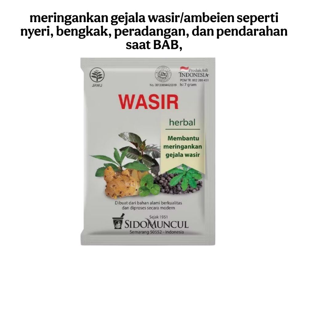 1 sachet jamu wasir Sidomuncul