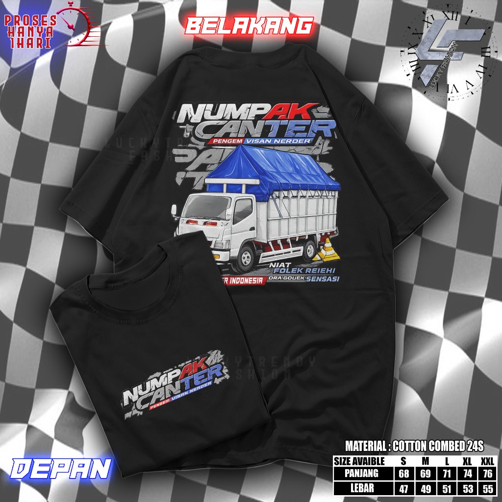 KAOS - KAOS TRUK NUMPAK CANTER TRUK CANTER MANIA BAJU TRUK ANAK BAJU DISTRO