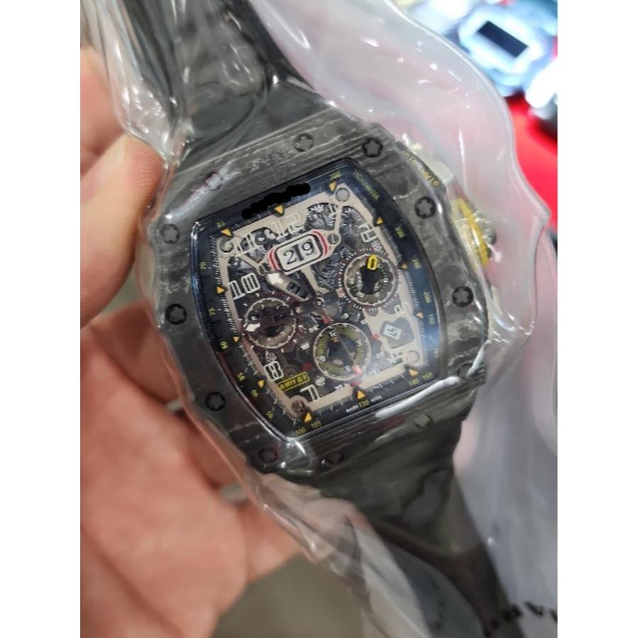 The Luxe Watch205 Jam Tangan Pria Mewah RM Semi Swiss Automatic Carbon Men Watch